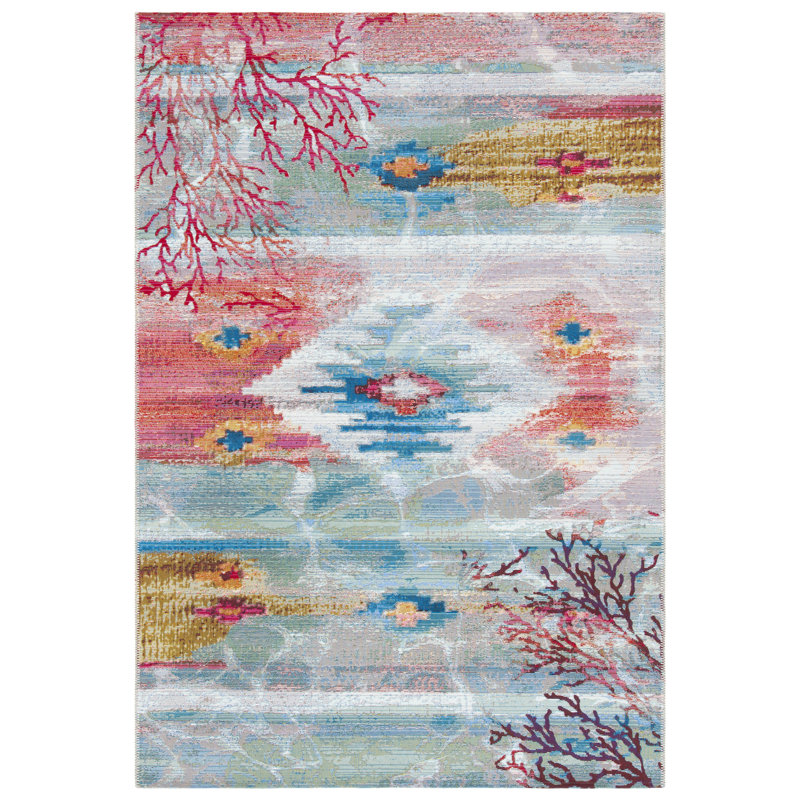 Tapis d'intérieur / extérieur Kenric 500 Performance Southwestern, Rectangle 3 pi 3 po x 5 pi 3 po