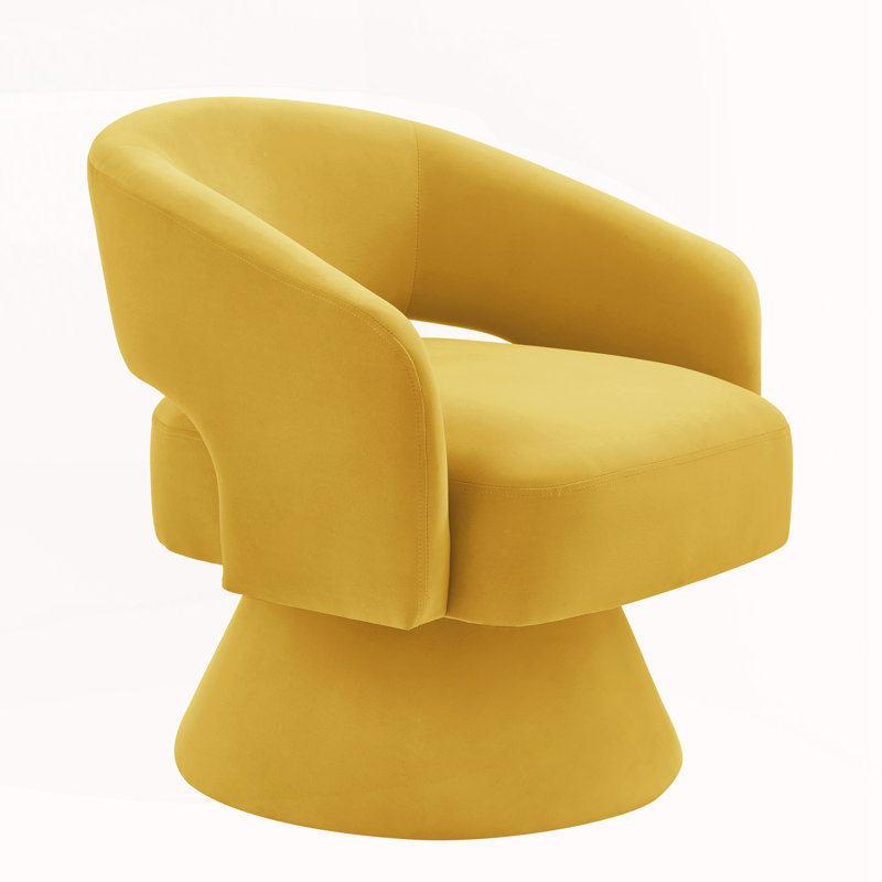 Fauteuil demi-tonneau Modern, Jaune