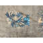 Tapis chinois à motif floral antique gris