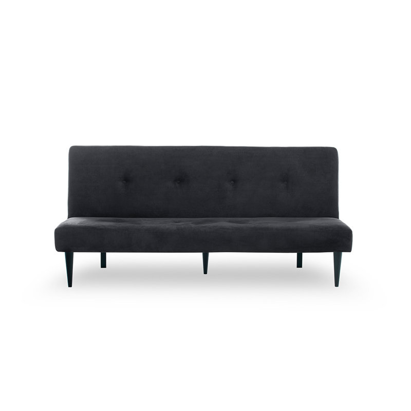 72.8'' Upholstered Convertible Sofa, Black