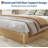 Wood Bed Frame, Wooden Platform Bed with Fluted Design, Twin Bed Frame with Study Support, No Box Spring Needed-711055420-711055394