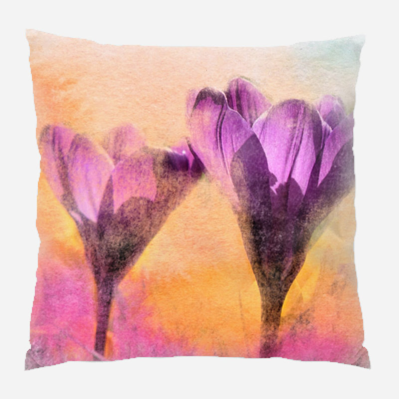 Housse et insert pour coussin carré Restrepo, Microsuède, Intérieur