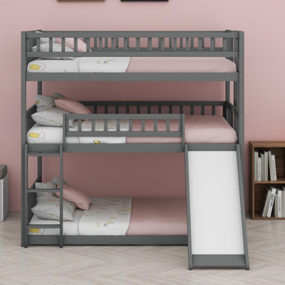 Triple Bed With Built-In Ladder And Slide