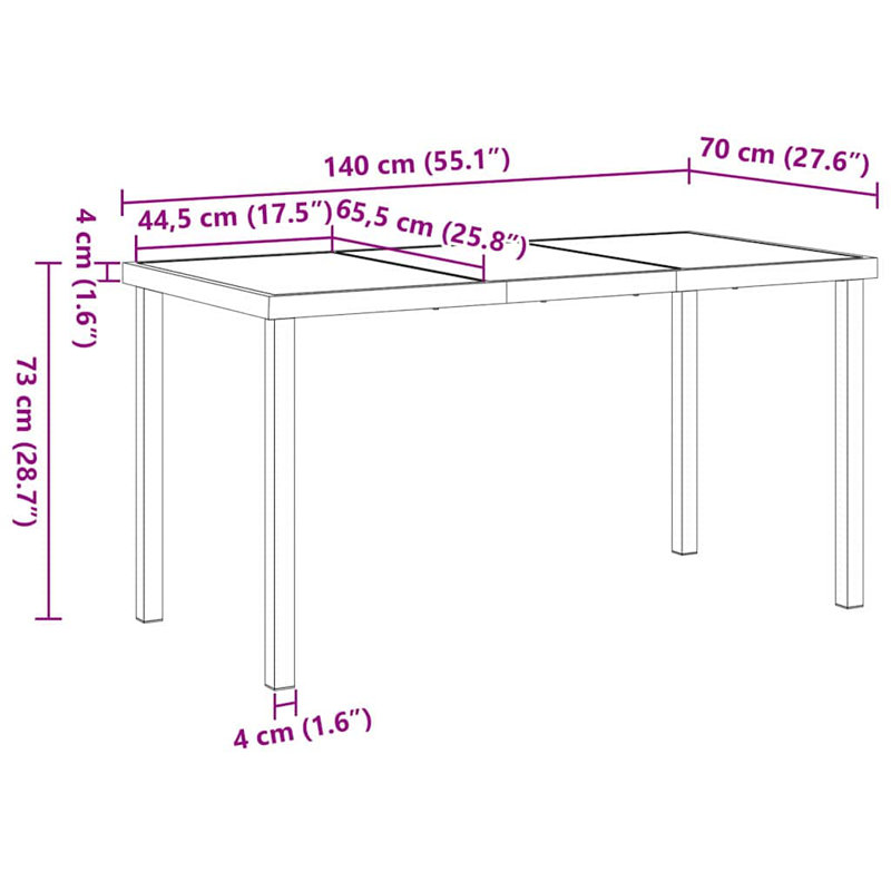 4 - Person Patio Dining Set with Rectangular Table