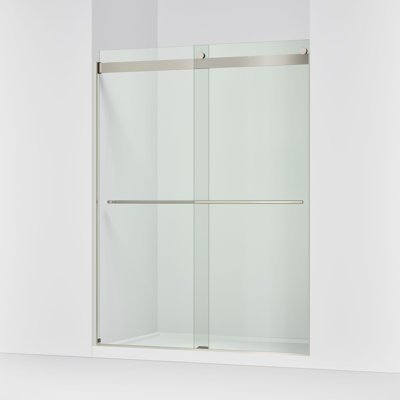 Levity Plus Less Sliding Shower Door, 77-9/16 In. H X 56-5/8 - 59-5/8 In. W, With 5/16 In.-Thick Crystal Clear Glass