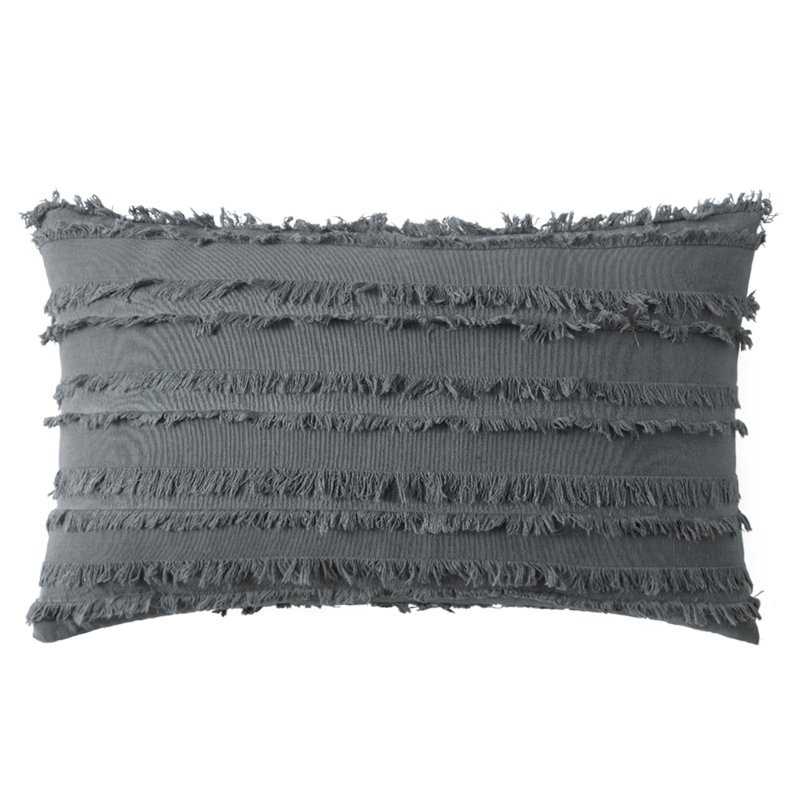  Housses de coussin et insert, gris, 14 po x 20 po, Non