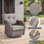 Ensemble de chaises de patio 7 pièces, ensemble de sièges d'extérieur toutes saisons avec chaises pivotantes et repose-pieds-37943111