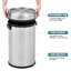 Poubelle à couvercle pivotant en acier (17 gallons)