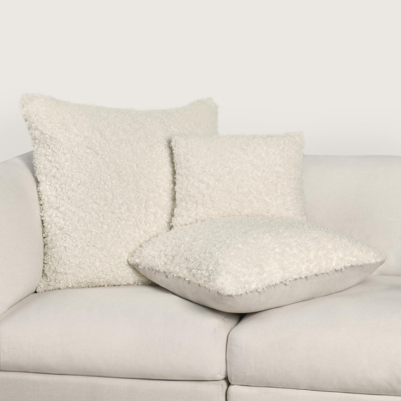 Carters 12x16 Fabric Ivory Throw Pillow, 22"H x 22"W
