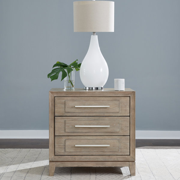 Giantex Nightstand W/Charging Station, Tall Bedside Table, End Table Bookcase W Adjustable Shelves Brown