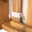 Canapé d'extérieur avec accoudoirs gauche en bois d'acacia, finition teck clair avec coussin beige