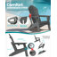 Ensemble de chaises pliantes 3 pièces Adirondack en PEHD avec porte-gobelets intégrés pour l'extérieur-789318829