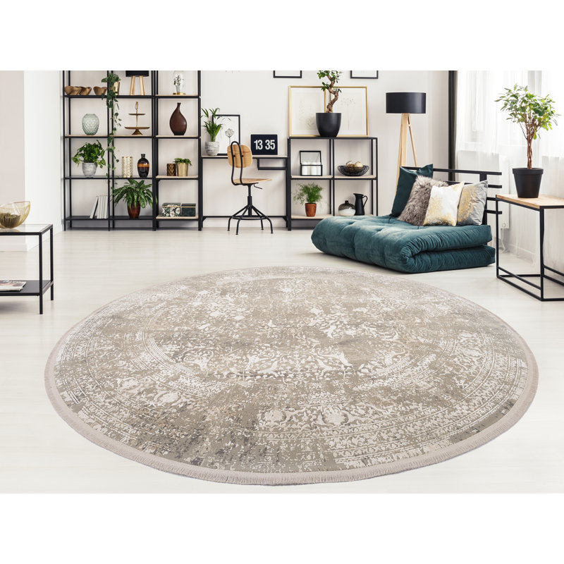 Round Lowry Hand Woven Area Rug, Round 240cm