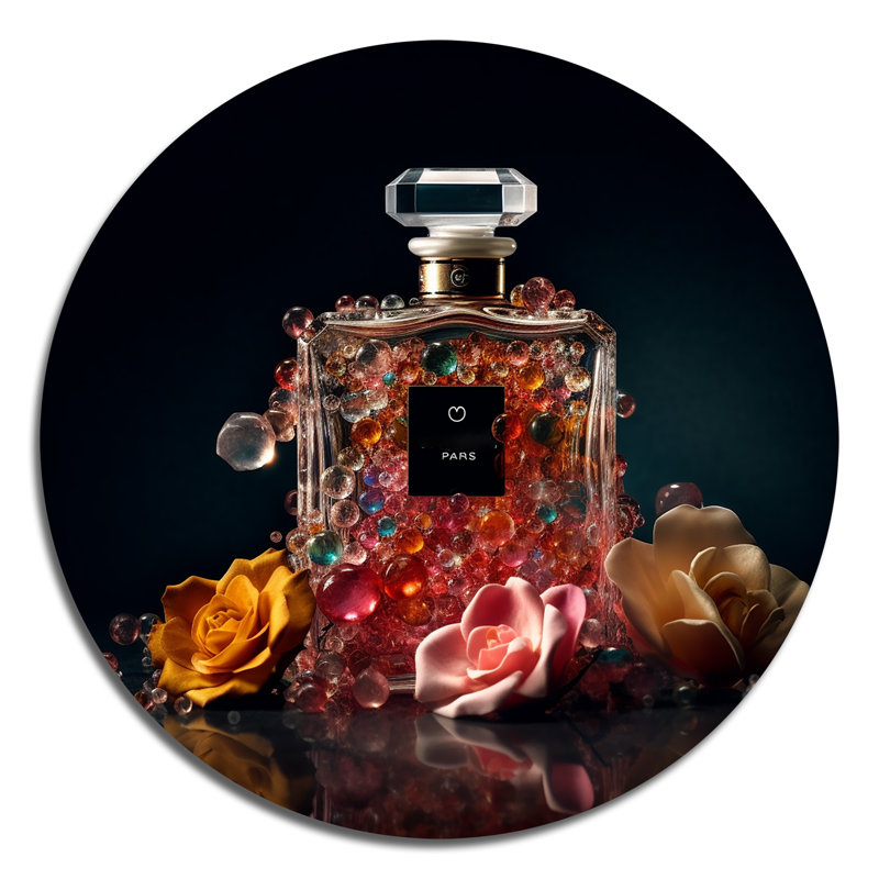 Parfum rose parfumé élégance III, H 23 po x l 23 po x P 1 po