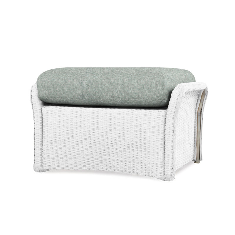 Weekend Retreat Outdoor Ottoman, Remy Cloud, White