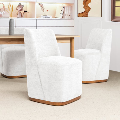 Markwart Upholstered Caster Dining Chairs(Set Of 2))