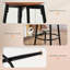 Swivel Upholstered Counter Stool with Metal Frame-1610283936