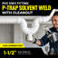 Couvercle en PVC 1-1 / 2 po. Joint de solvant H x H, drain en PVC blanc, raccord d'évacuation et d'évacuation, (paquet de 50)