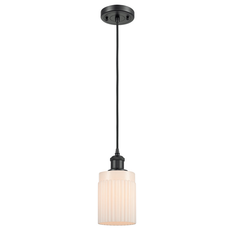 Kamena 1 - Light Single Pendant, Matte Black, Matte White, 6 Watt Vintage LED Bulb