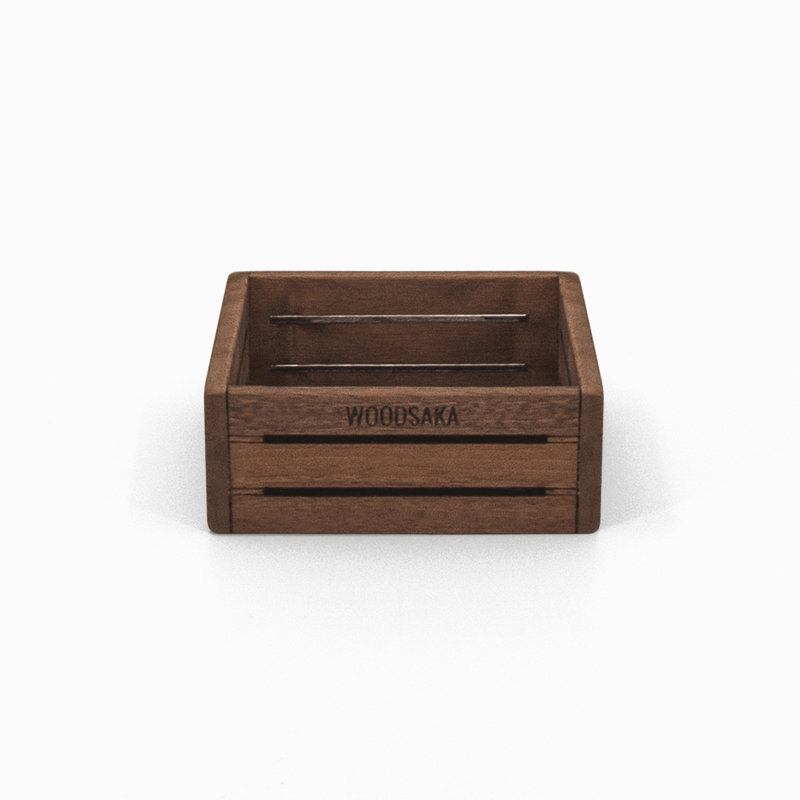Wood Paper Clip Holder, Walnut