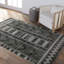 Phoebe Machine Washable Kimmons Chevron Area Rug in Black/Light Gray-1557063281