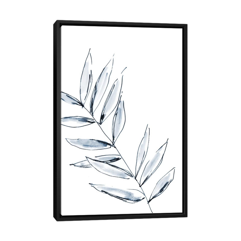 Palm Leaf No. 3 by Melissa Selmin - Painting on Canvas, Black Framed, 101.6 cm H x 66.04 cm W