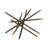 Metal Iron Decorative Object with Abstract Spiked Sculptural Design and Intersecting Rod Structure for Modern Industrial Style Accents and Geometric Artistic Home Decor Display-427348758-427348757