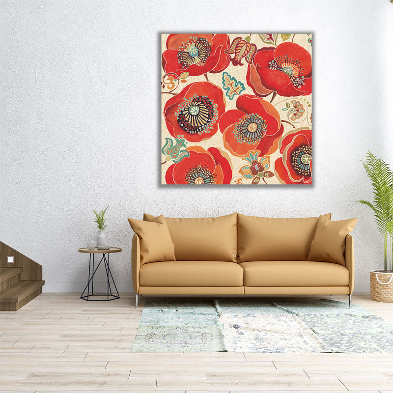 Moroccan Red Light I - reproduction d'art sur toile, H 30 po x l 30 po