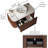 Floating Bathroom Vanity with Sink, Ceramic Basin and Marble Top, Large Drawer, Pre-Assembled-2109307881