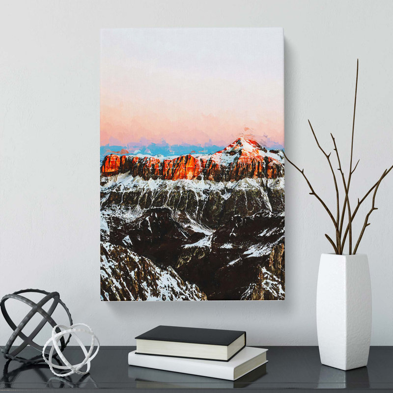 Capped Mountains In Italy - Wrapped Canvas, 50cm H x 35cm W x 3cm D