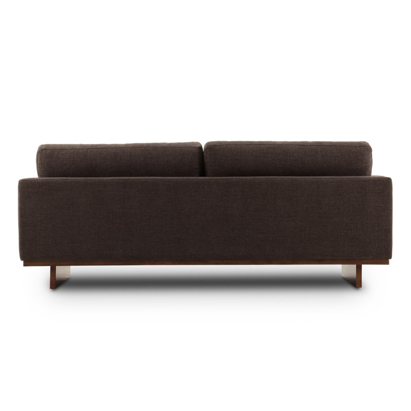 Menades 84" Square Arm Sofa, Landale Charcoal, Weathered Sepia