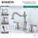 Kingston Brass Heritage Two-Handle 3-Hole Deck Mount Widespread Bathroom Faucet with Pop-Up Drain