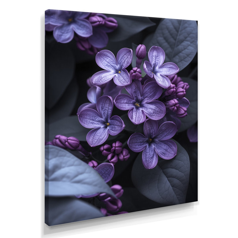 Photo de beauté mauve lilas monochrome - décoration murale lilas, H 12 po x l 20 po, Toile tendue