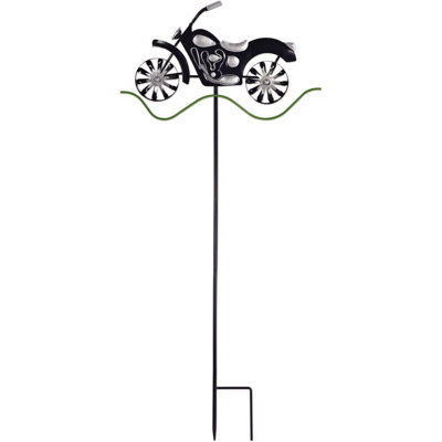 Ladante Motorcycle Spinner Stake Garden Accents Accessories