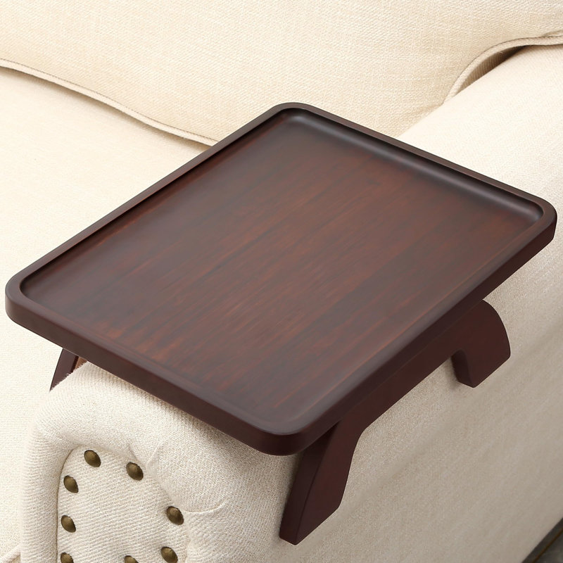 Couch Arm Table Tray,Sofa Arm Clip On Tray Tables,Arm Rest Table Suitable For Home Drinks/Eat/Fruit,Sofa Armrest Tray For Recliner Arm Chair Drink Eating Table