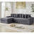 Oversize Cloud Sectional Couch, L-Shape Sofa, Convertible Floor Sleeper Sofa Bed, No Assembly, Eight pillows, 3-in-1, Side Pocket,(Left Facing Sofa), 4 Seat, Corduroy-526788454