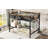 Klotild Loft Bed With Storage Stairs And Shelves, Heavy-Duty Metal Frame-125179305