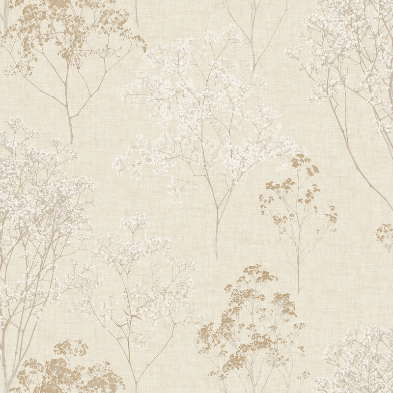 Piumafua 10m x 52.8cm Matte Wallpaper Roll, Beige