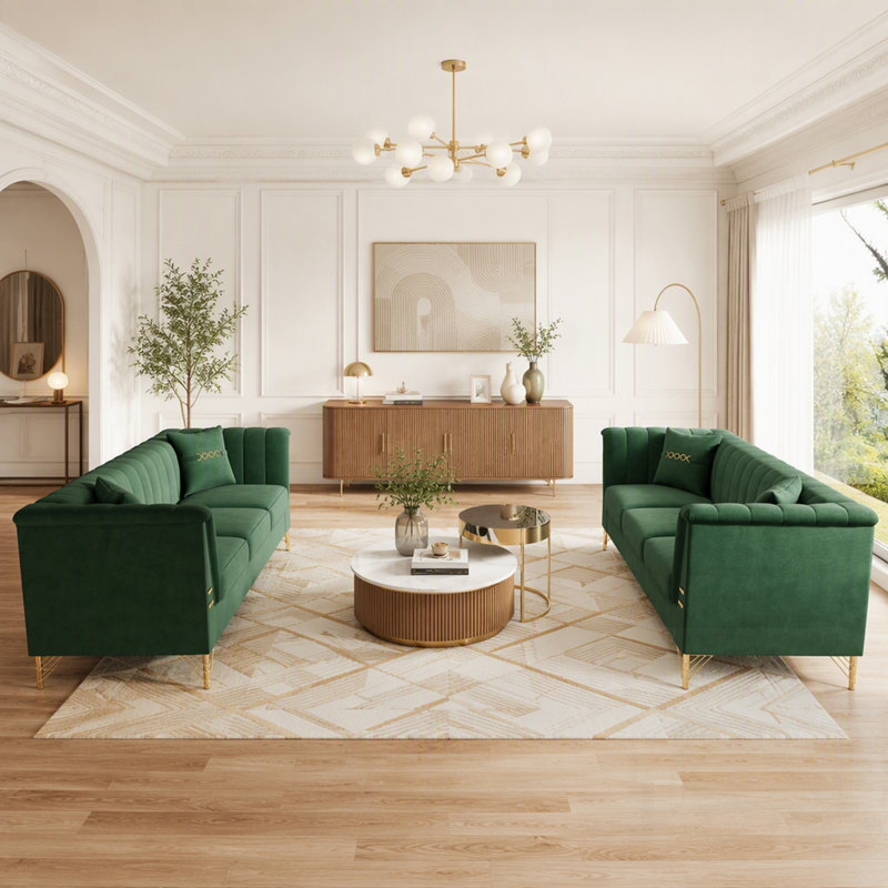83.46 " Velvet Sofa