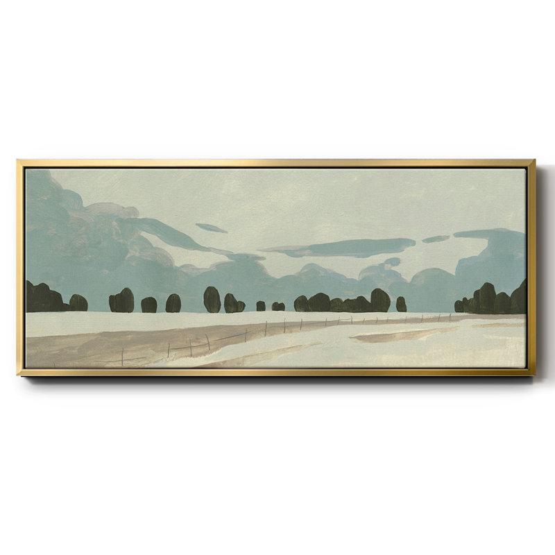 Farmland Study IV- Framed Canvas, 8" H x 20" W