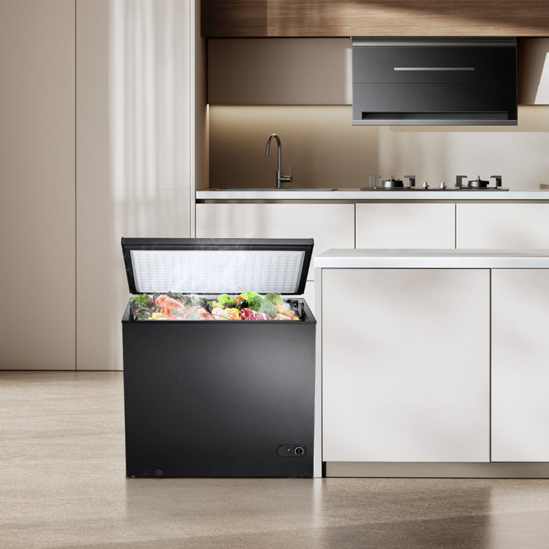 Electactic 7.0 Cu.ft Upright Freezer - 7 Temp Settings -7.6~6.8°F, Efficient Cooling, 3 Storage Baskets, Black