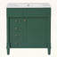 Meuble-lavabo autoportant de 30 pouces avec lavabo, porte à fermeture douce et 2 tiroirs pour un rangement spacieux et une conception moderne-2013646798