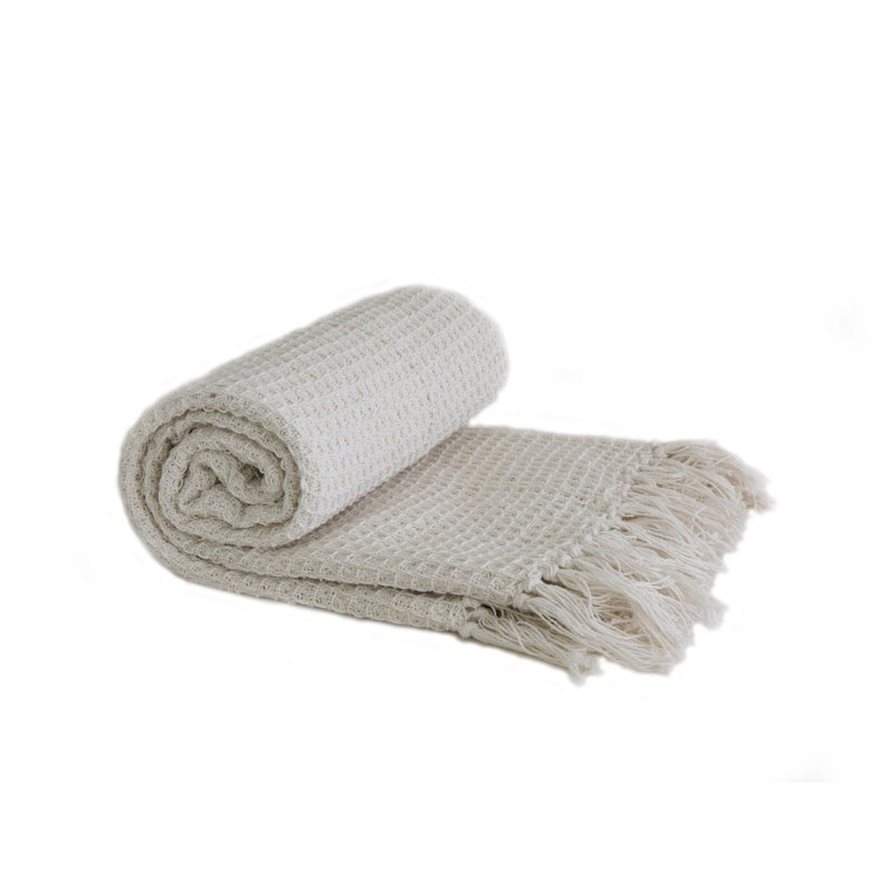 Vitela Throw Blanket, 127 x 152cm, Ivory