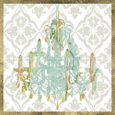 «Damask Chandelier I» par Jennifer Goldberger, impression sur toile tendue