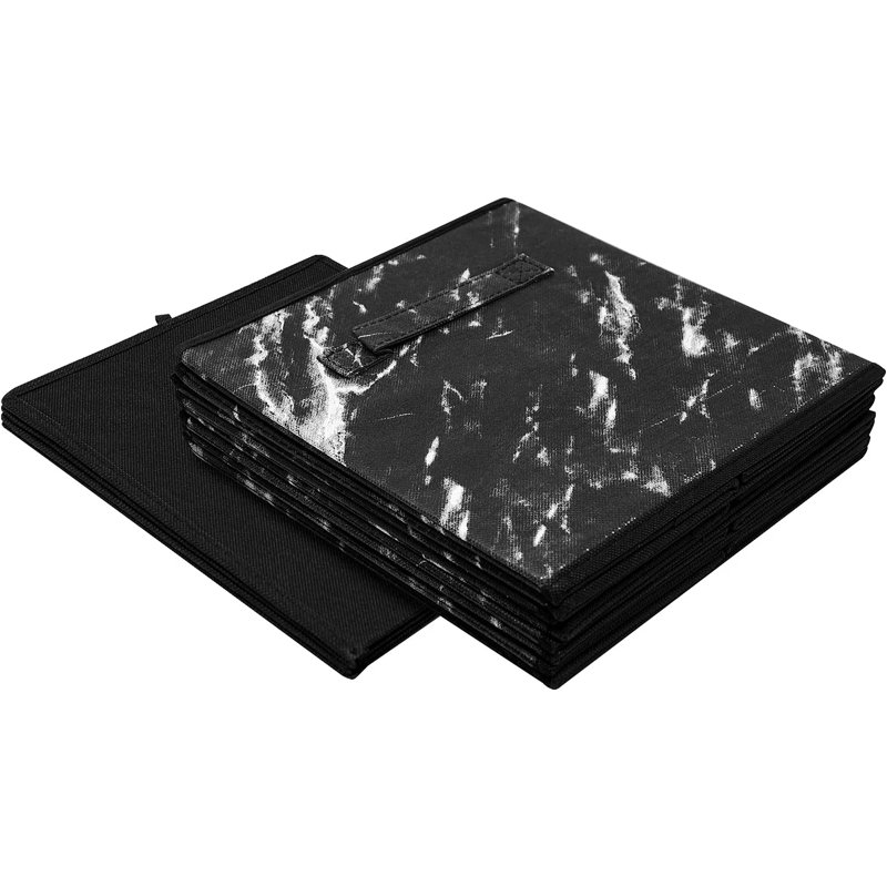 Panier d'organisation pliable en cubes Sorbus, Noir
