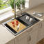 L 33 po x l 22 po Évier de cuisine en granite à évier encastré en quartz-101335149