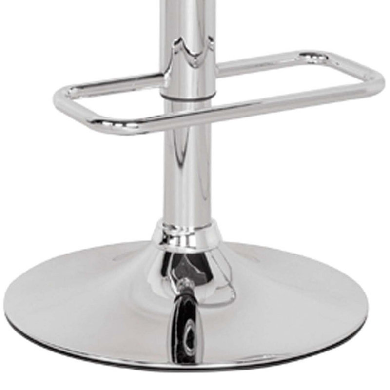 Tabouret pivotant gris et chrome