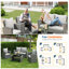 4-Piece Wicker Patio Conversation Set With Glass Table And Cushions-1139270151