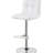 Adjustable White Bar Stools Of 2 With Back And Unrestricted Movement For Dining Solid Pattern Versatile Room Use