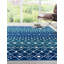 Tapis bleu / ivoire en polypropylène tissé à la machine Briehn-2111420158